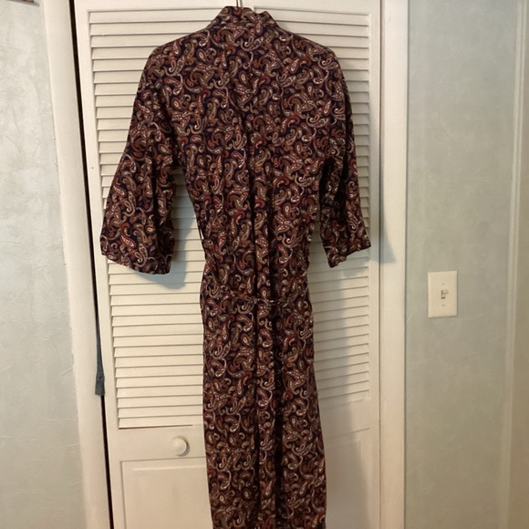 Vintage Sea Island Loungewear Paisley Robe with travel bag made in USA - Picture 4 of 14